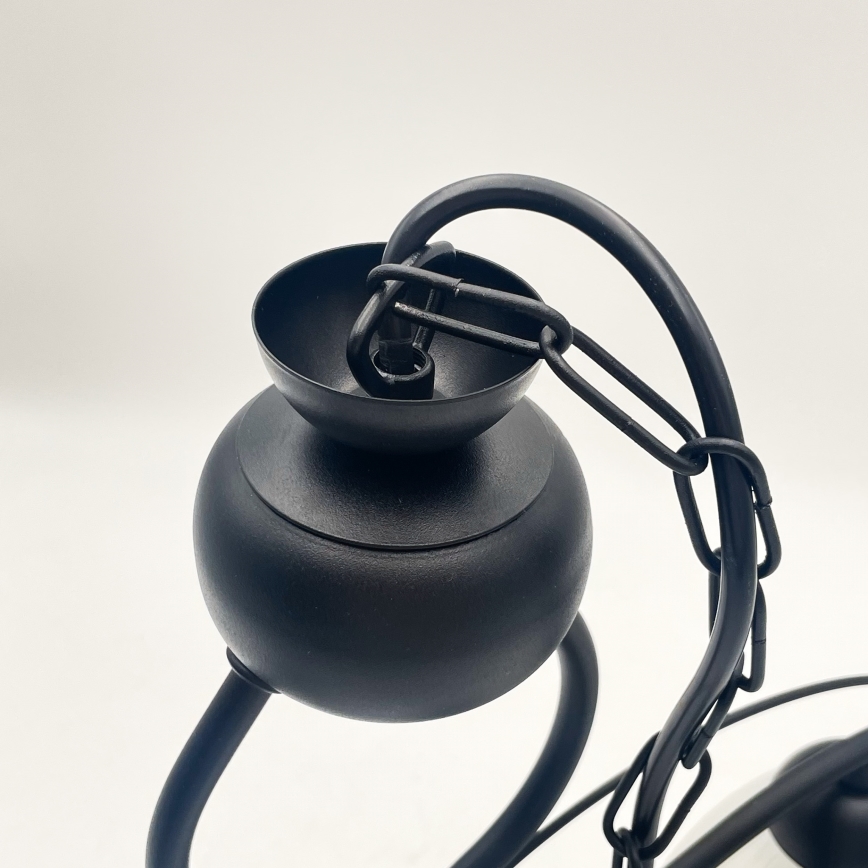 Люстра на цепи RETRO 2xE27/60W/230V матовый черный