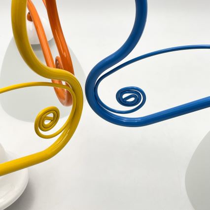 Люстра на цепи RETRO 3xE27/60W/230V белый/красочный