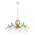 Люстра на цепи RETRO 5xE27/60W/230V белый/красочный