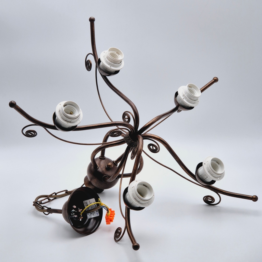 Люстра на цепи RETRO II 5xE27/60W/230V бронзовая патина