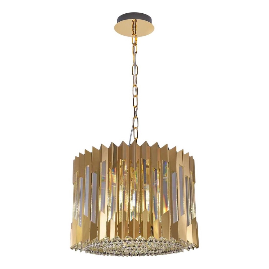 Люстра на цепи RITZ 7xE14/40W/230V диаметр 42 см золотистый