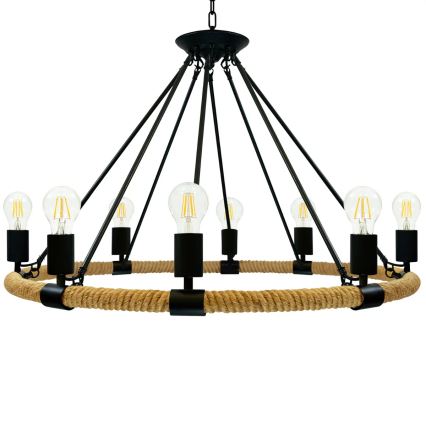 Люстра на цепи ROPE ARTHUR 8xE27/20W/230V