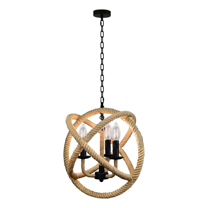 Люстра на цепи ROPE GLOBO 3xE14/10W/230V