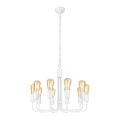 Люстра на цепи TIFFANY 10xE27/60W/230V белая