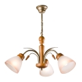 Люстра на цепи TULIPAN 3xE27/60W/230V бук - сертифицировано FSC
