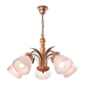 Люстра на цепи TULIPAN 5xE27/60W/230V бук - сертифицировано FSC