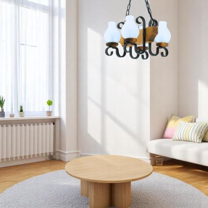Люстра на цепи VELA 4xE14/40W/230V бук