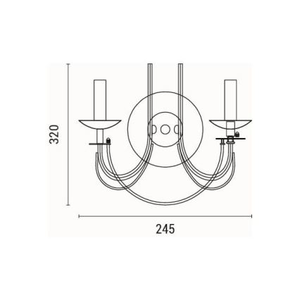 Люстра на ланцюгу 5xE14/15W/230V