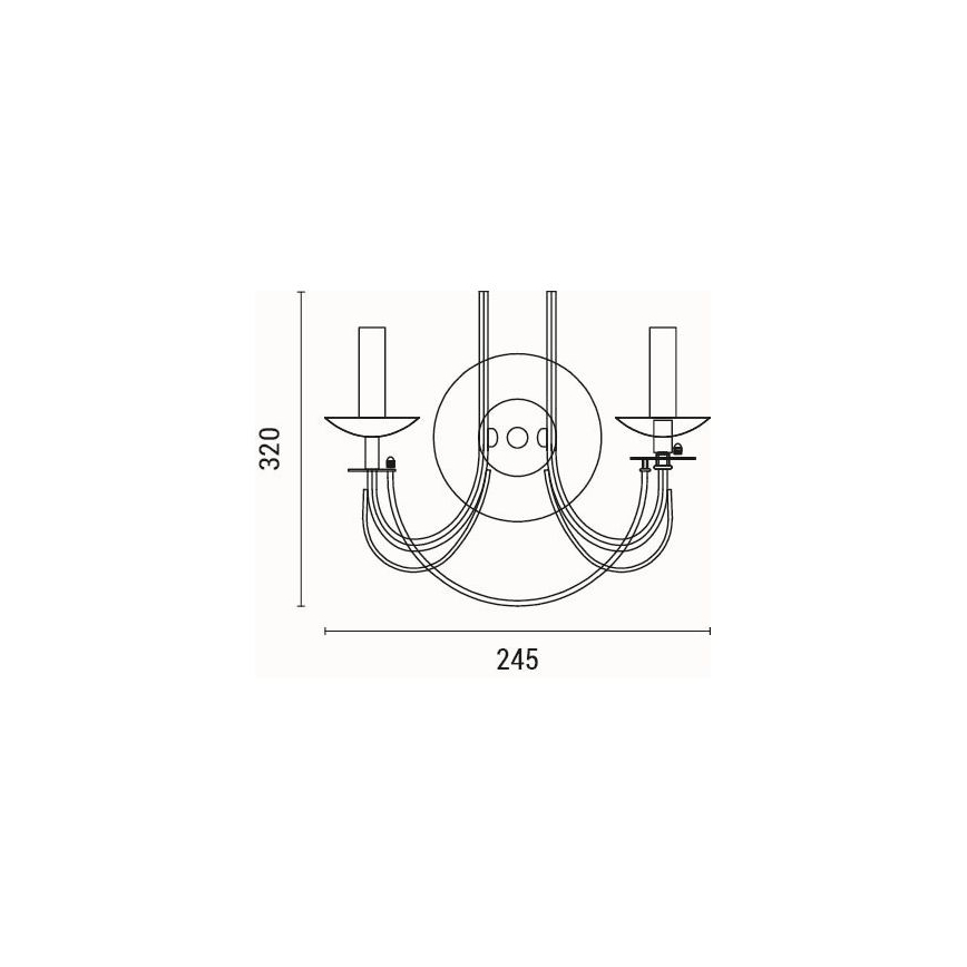 Люстра на ланцюгу 5xE14/15W/230V