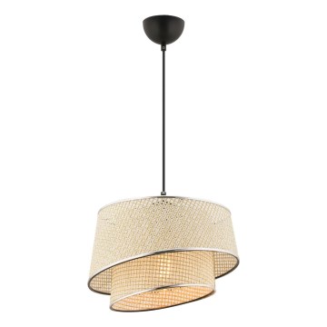 Люстра на ланцюгу BARETTE 1xE27/60W/230V кремова/блискучий хром