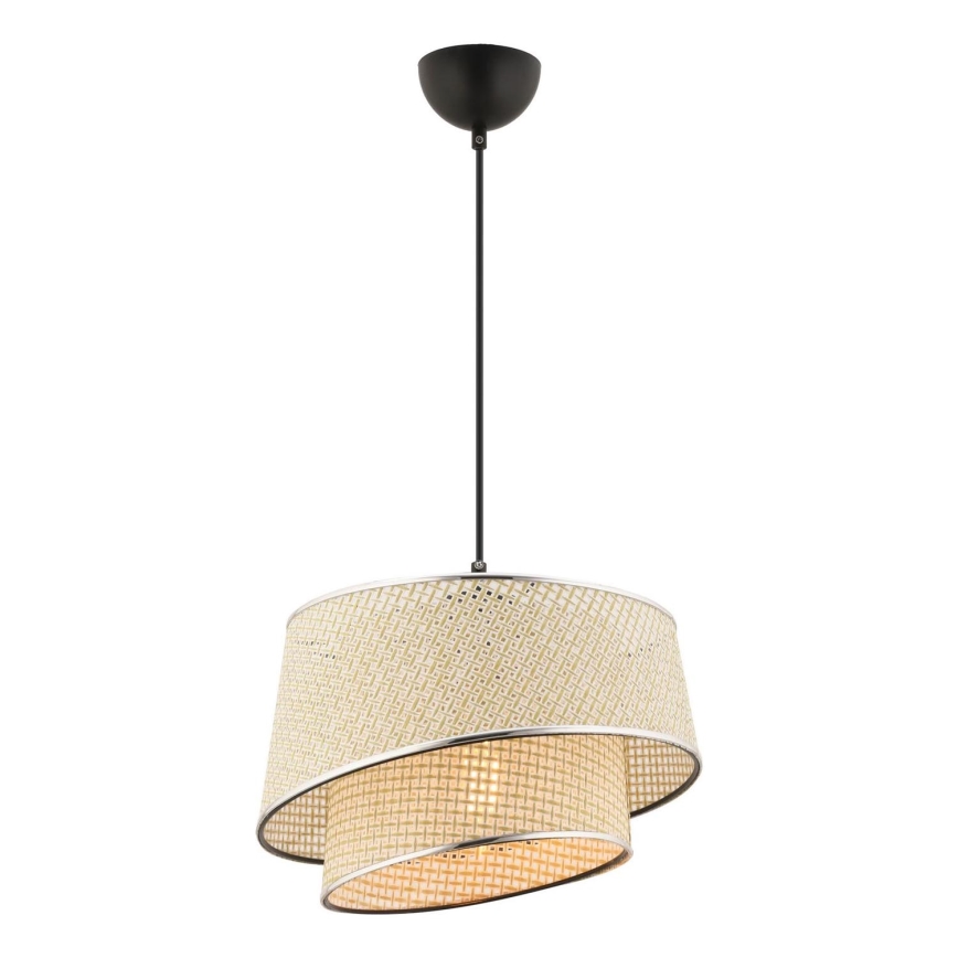 Люстра на ланцюгу BARETTE 1xE27/60W/230V кремова/блискучий хром