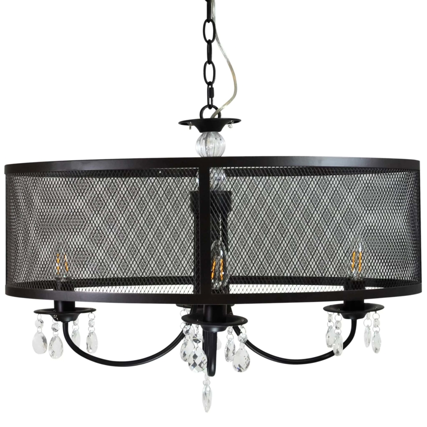 Люстра на ланцюгу BRESSO 4xE14/12W/230V чорний