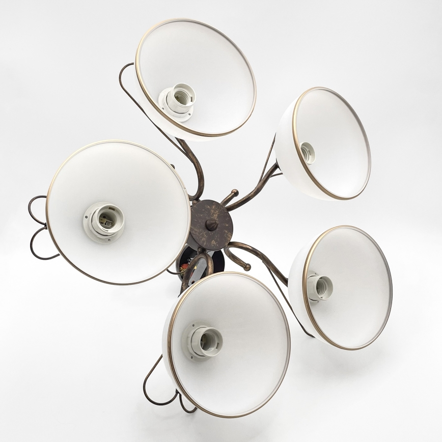 Люстра на ланцюгу COBRA 5xE27/60W/230V бронза/патина