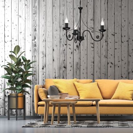 Люстра на ланцюгу DONATO 3xE14/40W/230V чорний