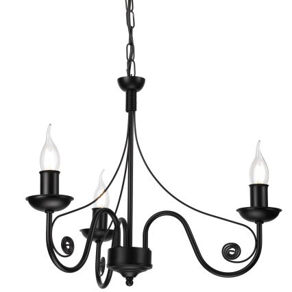 Люстра на ланцюгу DONATO 3xE14/40W/230V чорний