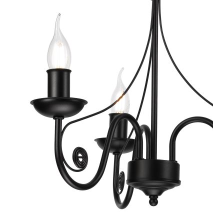 Люстра на ланцюгу DONATO 3xE14/40W/230V чорний