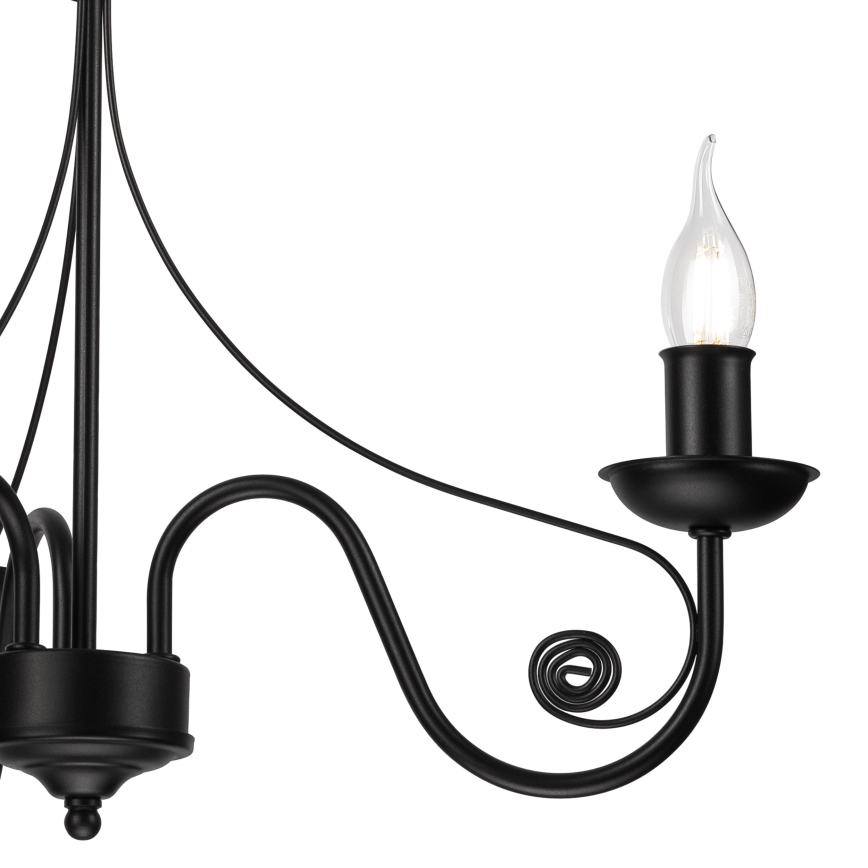 Люстра на ланцюгу DONATO 3xE14/40W/230V чорний