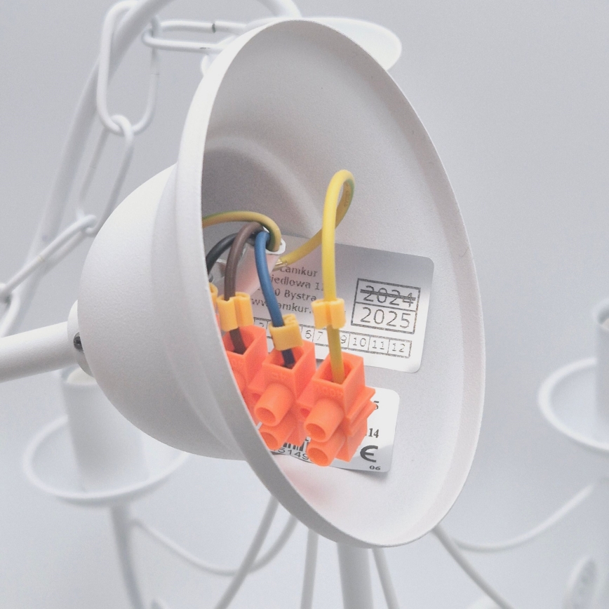 Люстра на ланцюгу DONATO 5xE14/40W/230V білий