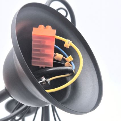 Люстра на ланцюгу DONATO 5xE14/40W/230V чорний