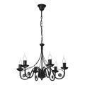 Люстра на ланцюгу DONATO 6xE14/40W/230V чорний