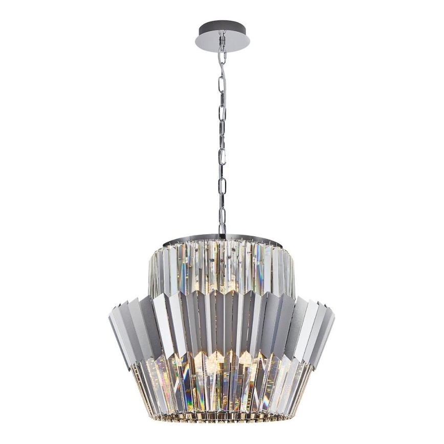 Люстра на ланцюгу DONNA 12xE14/40W/230V діаметр 55 см матовий хром