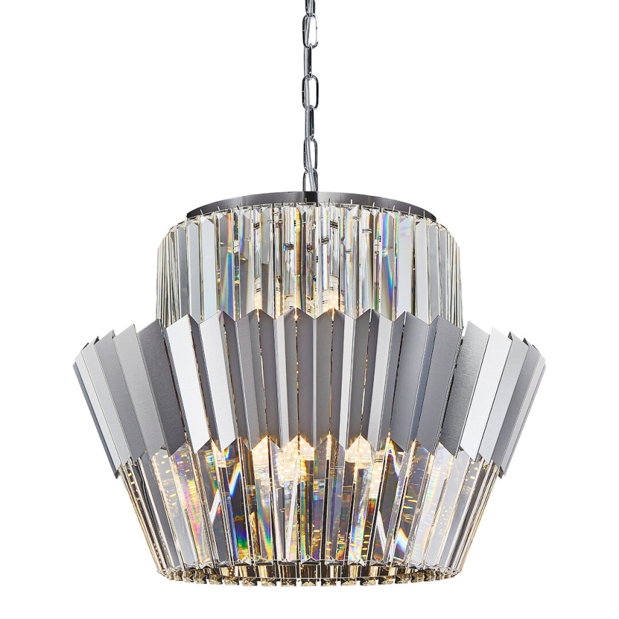 Люстра на ланцюгу DONNA 12xE14/40W/230V діаметр 55 см матовий хром