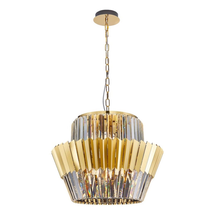 Люстра на ланцюгу DONNA 12xE14/40W/230V діаметр 55 см золотий