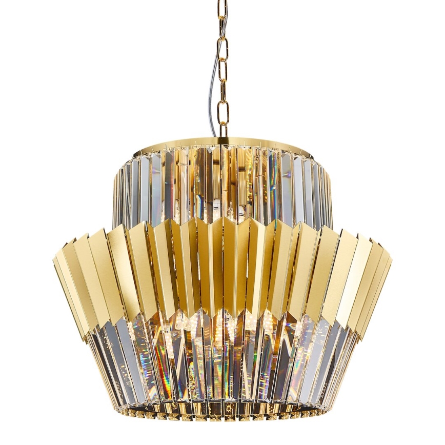 Люстра на ланцюгу DONNA 12xE14/40W/230V діаметр 55 см золотий
