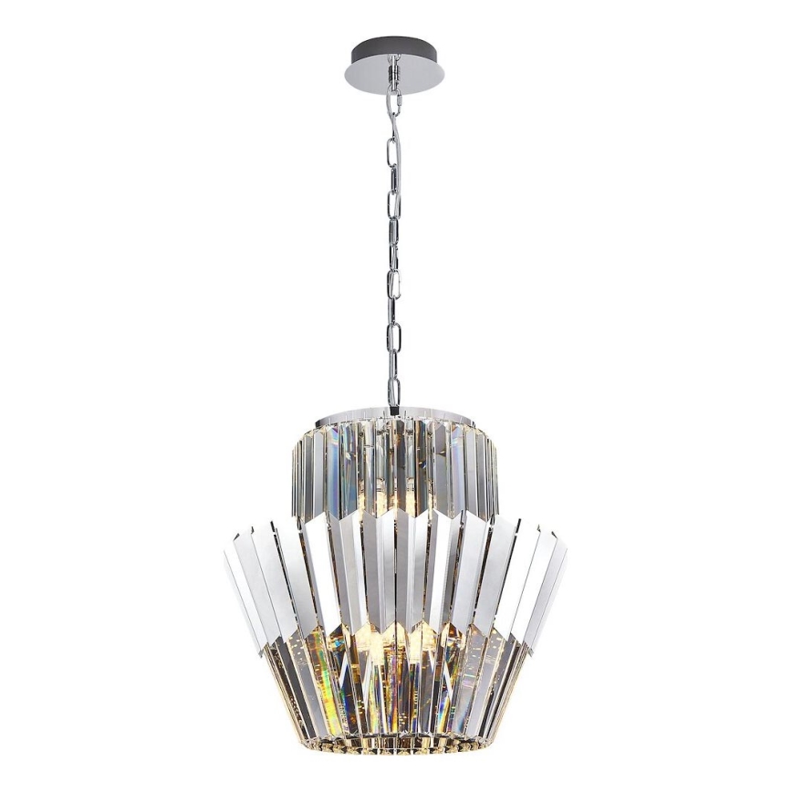 Люстра на ланцюгу DONNA 9xE14/40W/230V діаметр 45 см матовий хром