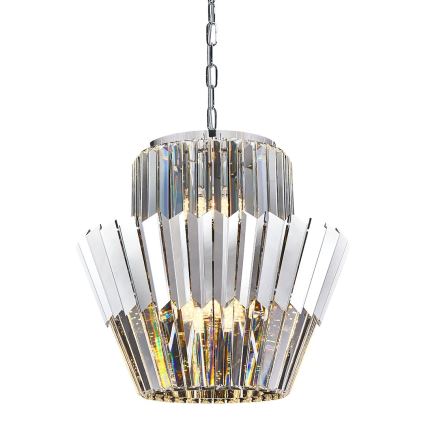 Люстра на ланцюгу DONNA 9xE14/40W/230V діаметр 45 см матовий хром