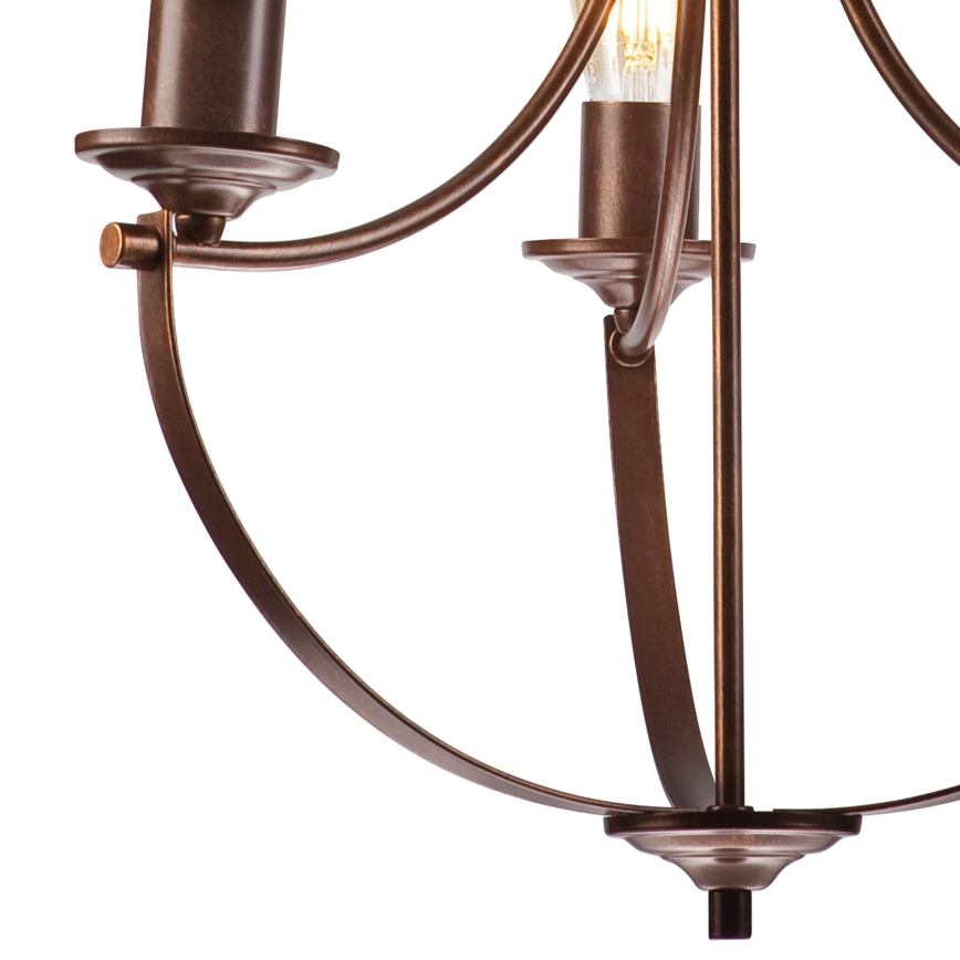 Люстра на ланцюгу GINA 3xE27/60W/230V коричневий