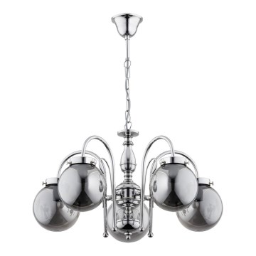 Люстра на ланцюгу HERO 5xE14/40W/230V блискучий хром