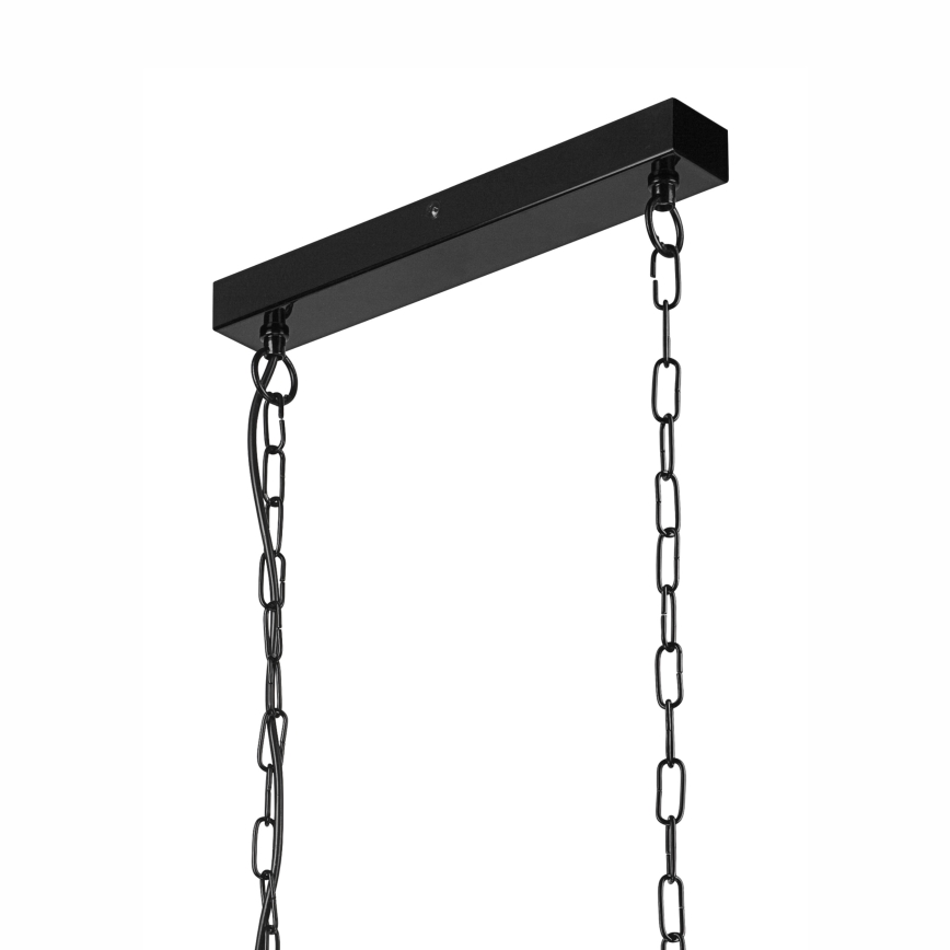 Люстра на ланцюгу MORGAN 1xE27/60W/230V чорний/хромовий