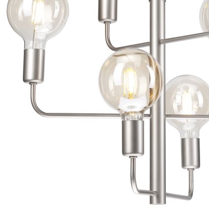Люстра на ланцюгу ORLANDO 6xE27/60W/230V срібний