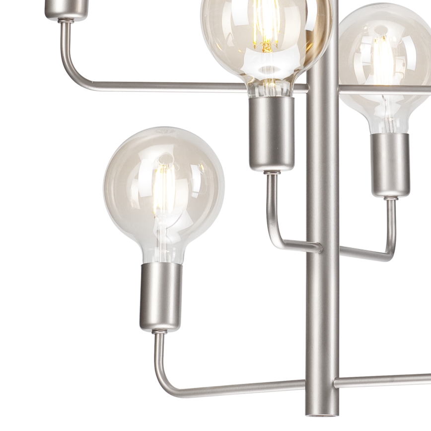 Люстра на ланцюгу ORLANDO 8xE27/60W/230V срібний