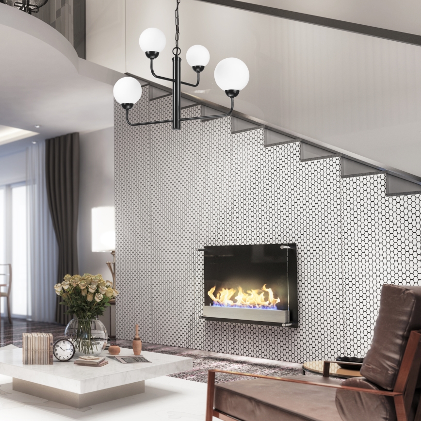 Люстра на ланцюгу OSCAR 4xG9/5W/230V чорний