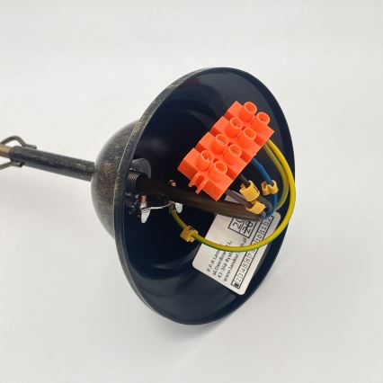 Люстра на ланцюгу RETRO 2xE27/60W/230V бронзовий/патина