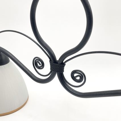 Люстра на ланцюгу RETRO 2xE27/60W/230V чорний