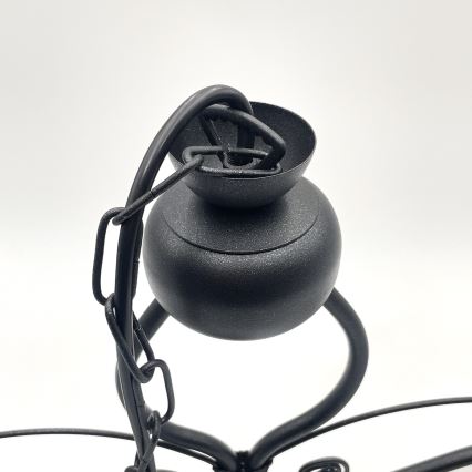 Люстра на ланцюгу RETRO 2xE27/60W/230V чорний