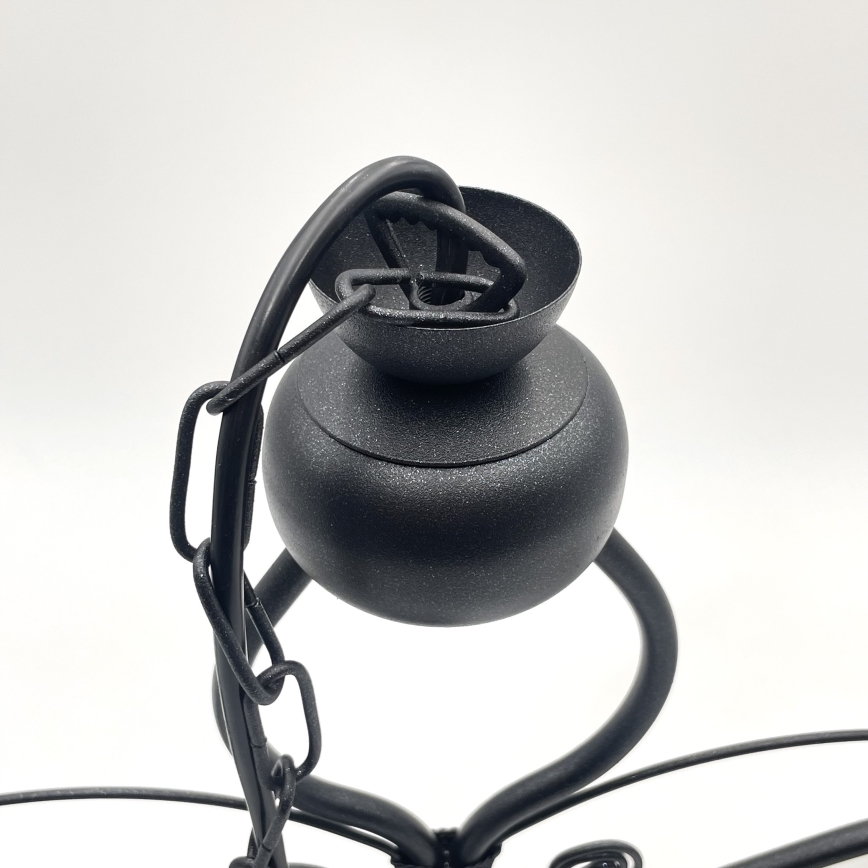 Люстра на ланцюгу RETRO 2xE27/60W/230V чорний