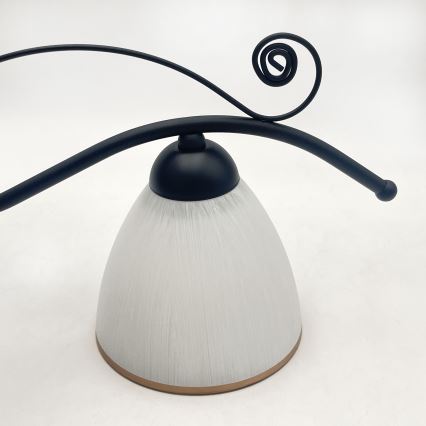 Люстра на ланцюгу RETRO 2xE27/60W/230V матовий чорний