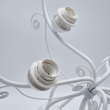 Люстра на ланцюгу RETRO II 5xE27/60W/230V біла