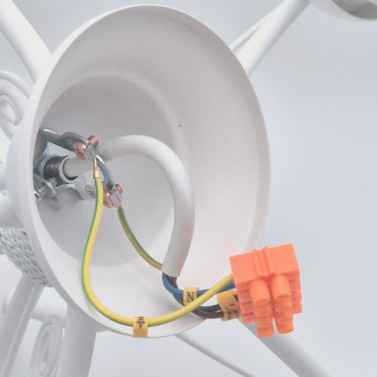 Люстра на ланцюгу RETRO II 5xE27/60W/230V біла