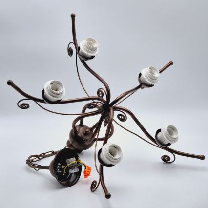 Люстра на ланцюгу RETRO II 5xE27/60W/230V бронзова патина