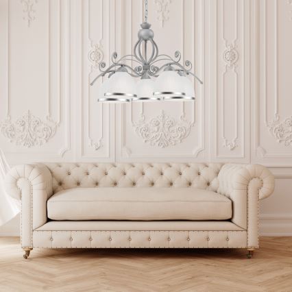 Люстра на ланцюгу RETRO II 5xE27/60W/230V срібляста