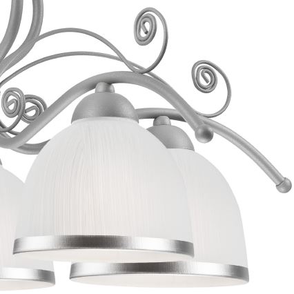 Люстра на ланцюгу RETRO II 5xE27/60W/230V срібляста