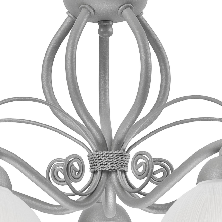 Люстра на ланцюгу RETRO II 5xE27/60W/230V срібляста