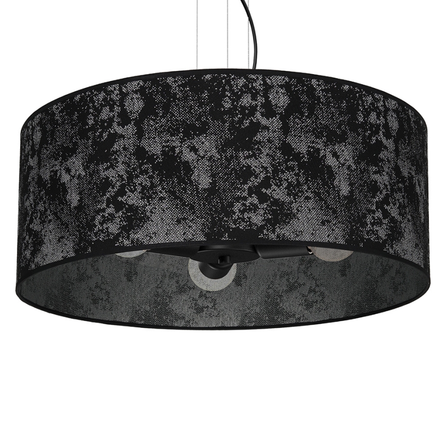 Люстра на ланцюгу SATINO 3xE27/60W/230V чорний/сірий