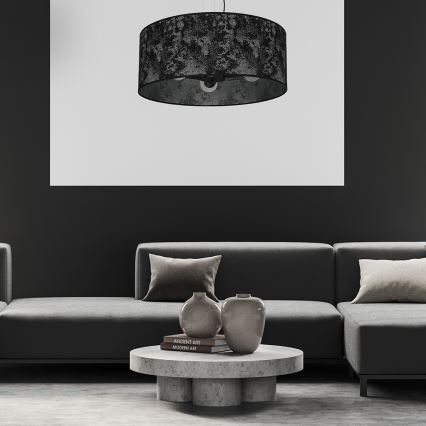 Люстра на ланцюгу SATINO 3xE27/60W/230V чорний/сірий