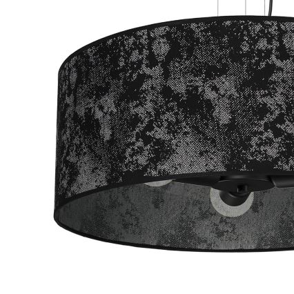 Люстра на ланцюгу SATINO 3xE27/60W/230V чорний/сірий